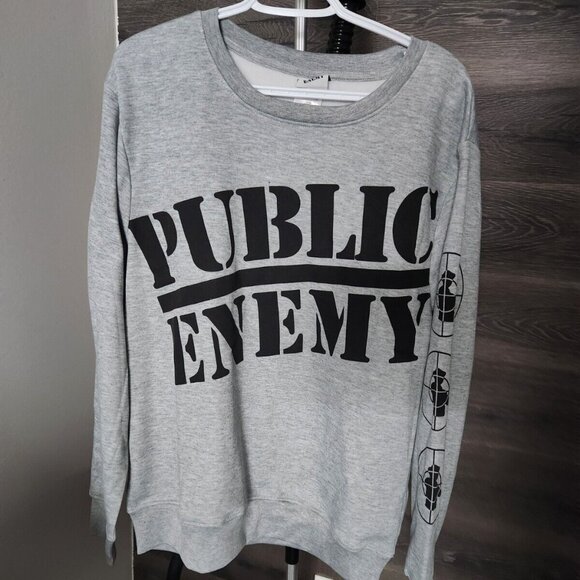 Public Enemy Crewneck Sweater Flava Flav Mens Size M Fleece - Picture 1 of 8